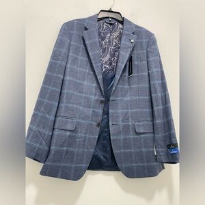 Nautica Blue Plaid Sport Coat